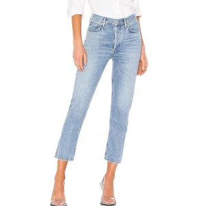 AGOLDE Riley high rise straight crop jeans
